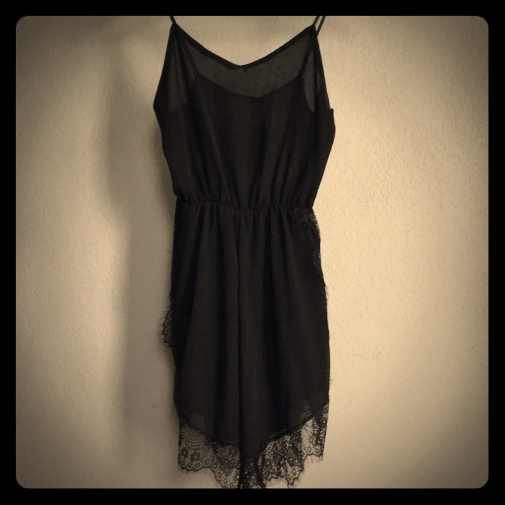 Sheer black romper